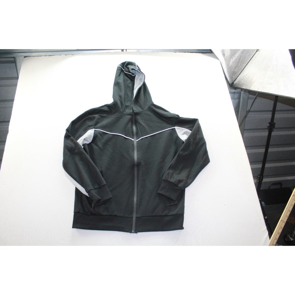 Cultura Hoodie Mens Medium Black Full Zip Long Sleeve